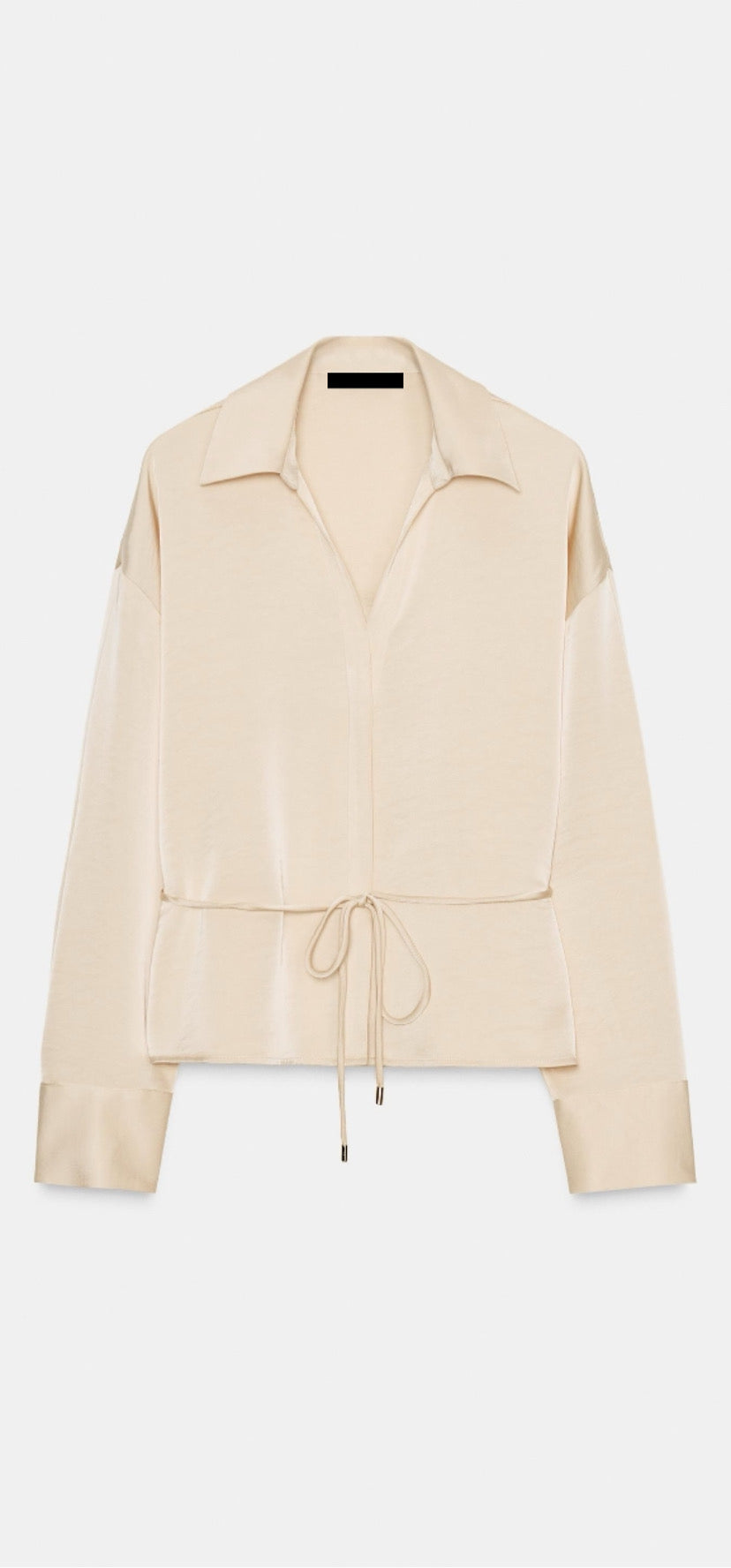 Camicia in Satin Beige